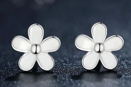 Cercei argint cu flori margarete [2]