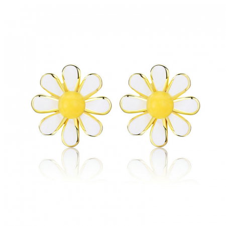 Cercei argint cu flori