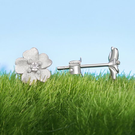 Cercei argint cu flori [6]