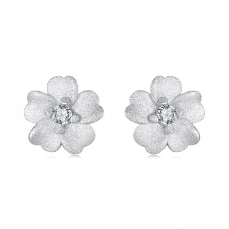 Cercei argint cu flori