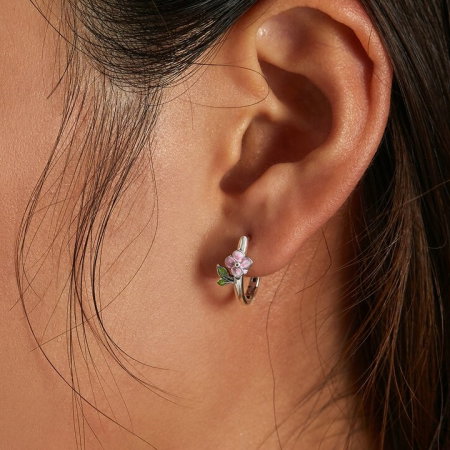 Cercei argint cu flori de cires de primavara [3]