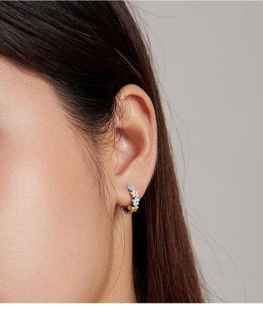 Cercei argint cu flori pastorale [8]