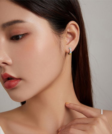 Cercei argint cu flori pastorale [4]