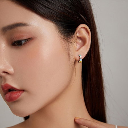 Cercei argint cu flori pastorale [1]