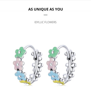 Cercei argint cu flori pastorale [9]