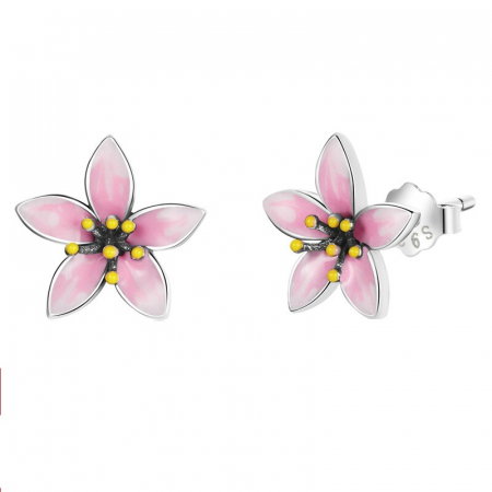 Cercei argint cu flori sakura [0]