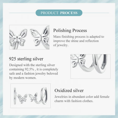 Cercei argint cu fluturasi [10]