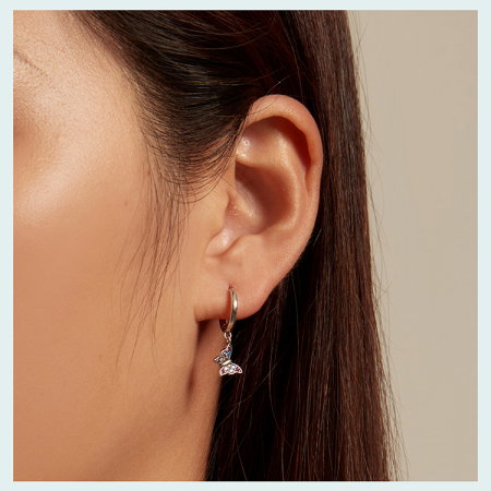 Cercei argint cu fluturasi colorati [7]