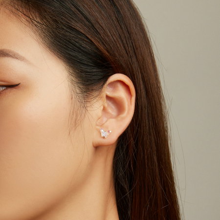 Cercei argint cu fluturasi colorati [2]