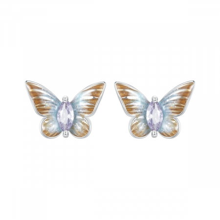 Cercei argint cu fluturi