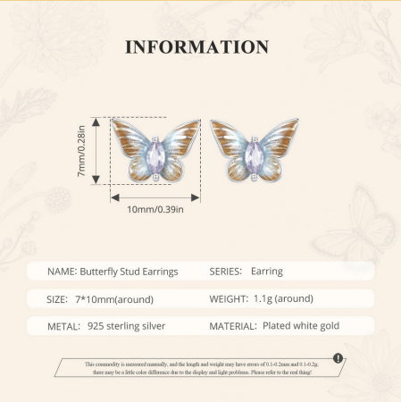 Cercei argint cu fluturi [11]