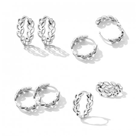 Cercei argint cu frunze [6]