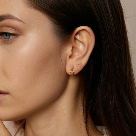 Cercei argint cu frunze [3]