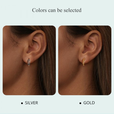 Cercei argint cu frunze [12]