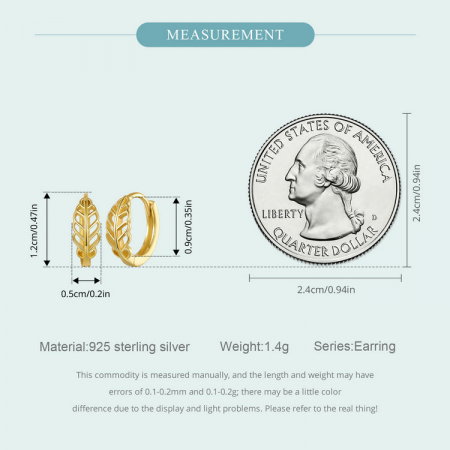 Cercei argint cu frunze [9]