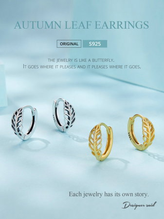 Cercei argint cu frunze [16]