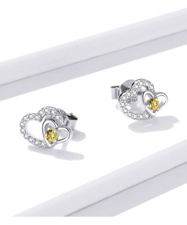 Cercei argint cu inimioare [8]