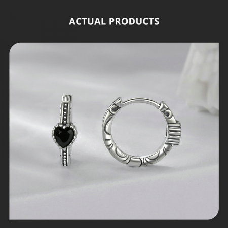 Cercei argint cu inimioare [9]