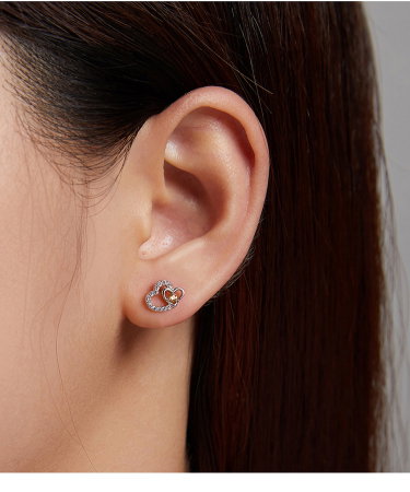 Cercei argint cu inimioare [12]