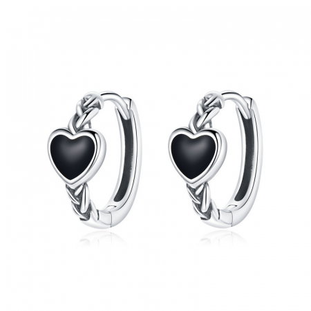 Cercei argint cu inimioare