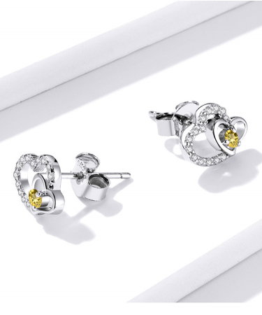 Cercei argint cu inimioare [10]