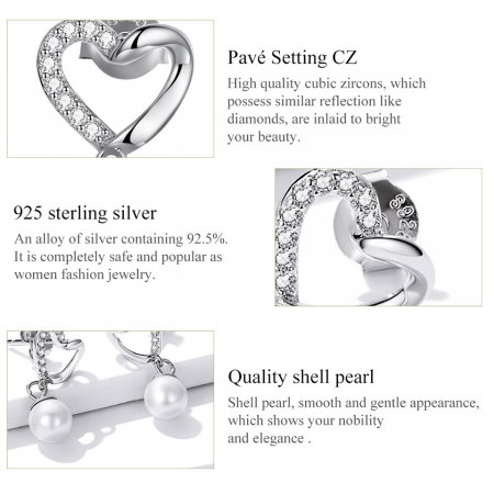 Cercei argint cu inimioare si perle [8]