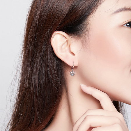 Cercei argint cu inimioare tridimensionale [3]