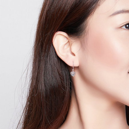 Cercei argint cu inimioare tridimensionale [1]