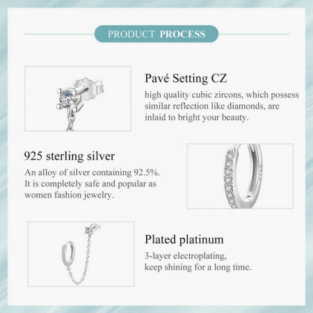 Cercel argint cu lant [9]