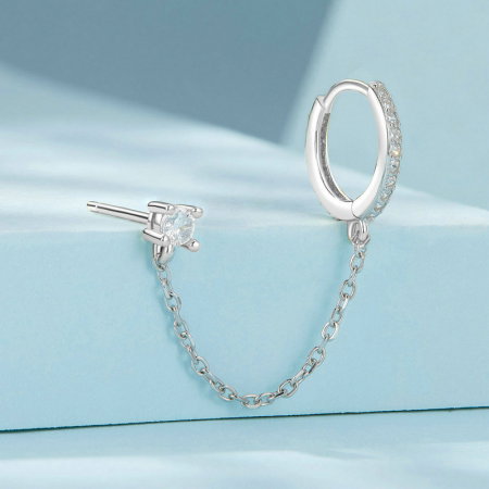 Cercel argint cu lant [2]