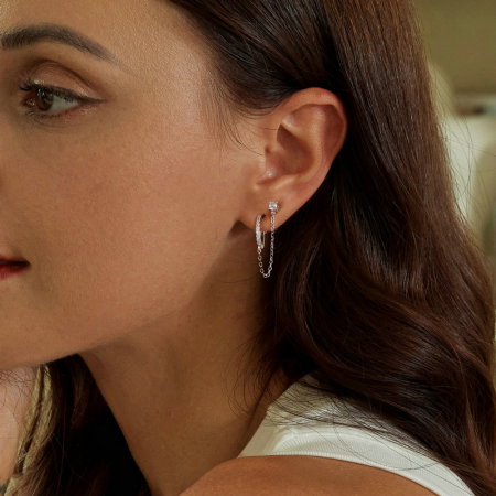 Cercel argint cu lant [3]