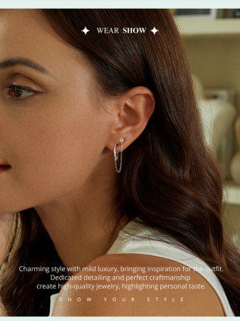 Cercel argint cu lant [13]