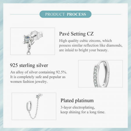 Cercel argint cu lant [11]