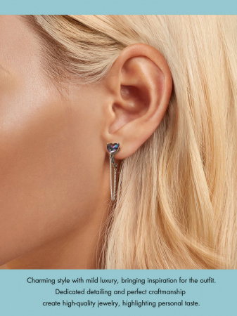 Cercei argint cu lant si inimioare [11]