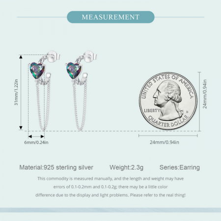 Cercei argint cu lant si inimioare [13]
