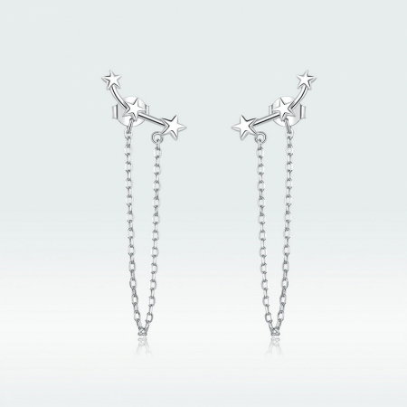 Cercei argint cu lant si stelute [8]