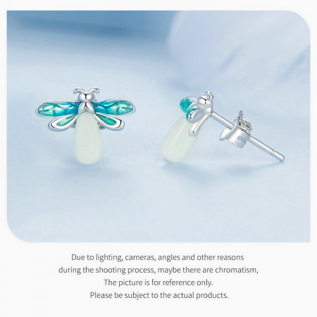 Cercei argint cu licurici fosforescenti [11]