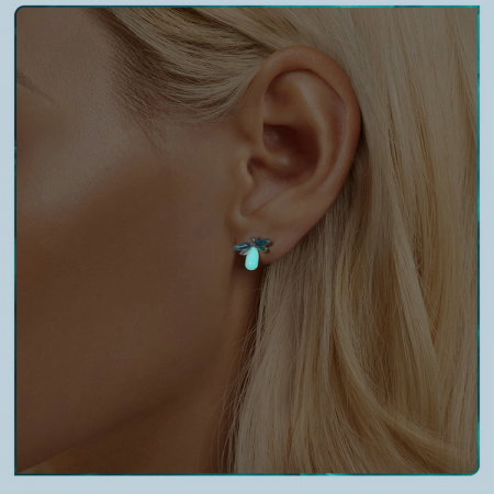 Cercei argint cu licurici fosforescenti [3]