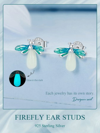 Cercei argint cu licurici fosforescenti [12]