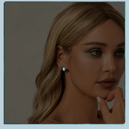 Cercei argint cu licurici fosforescenti [1]