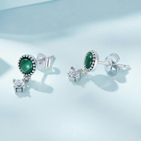 Cercei argint cu malachit [6]