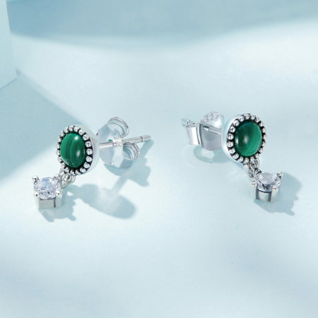 Cercei argint cu malachit [4]