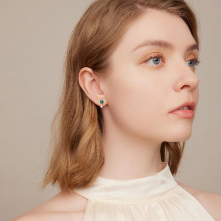 Cercei argint cu malachit [5]