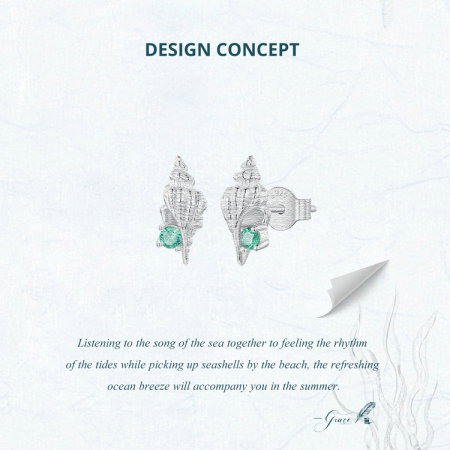 Cercei argint cu melci de mare [12]