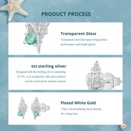 Cercei argint cu melci de mare [8]