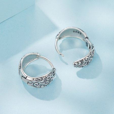 Cercei argint cu model floral [6]