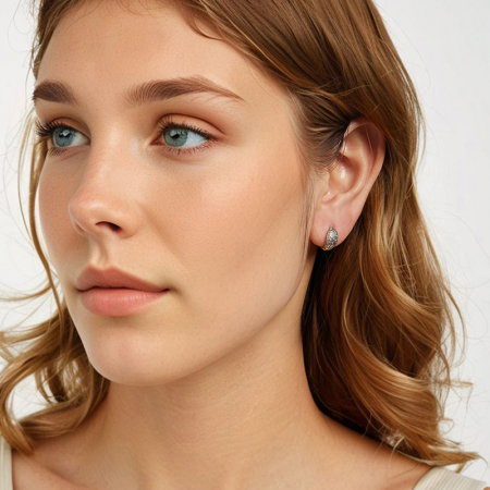 Cercei argint cu model floral [5]