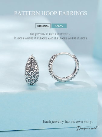 Cercei argint cu model floral [14]