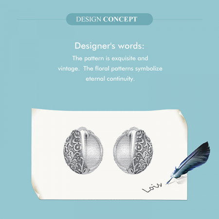 Cercei argint cu model floral [13]