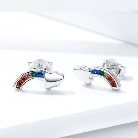 Cercei argint cu norisori si curcubeu [5]